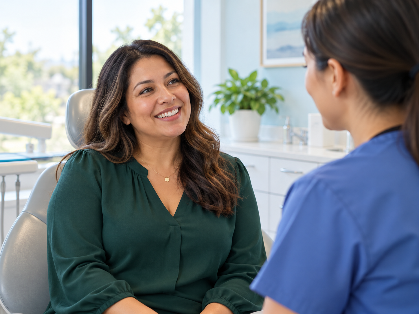 Illustrative scene of a patient discussing sleep concerns with a dental clinician